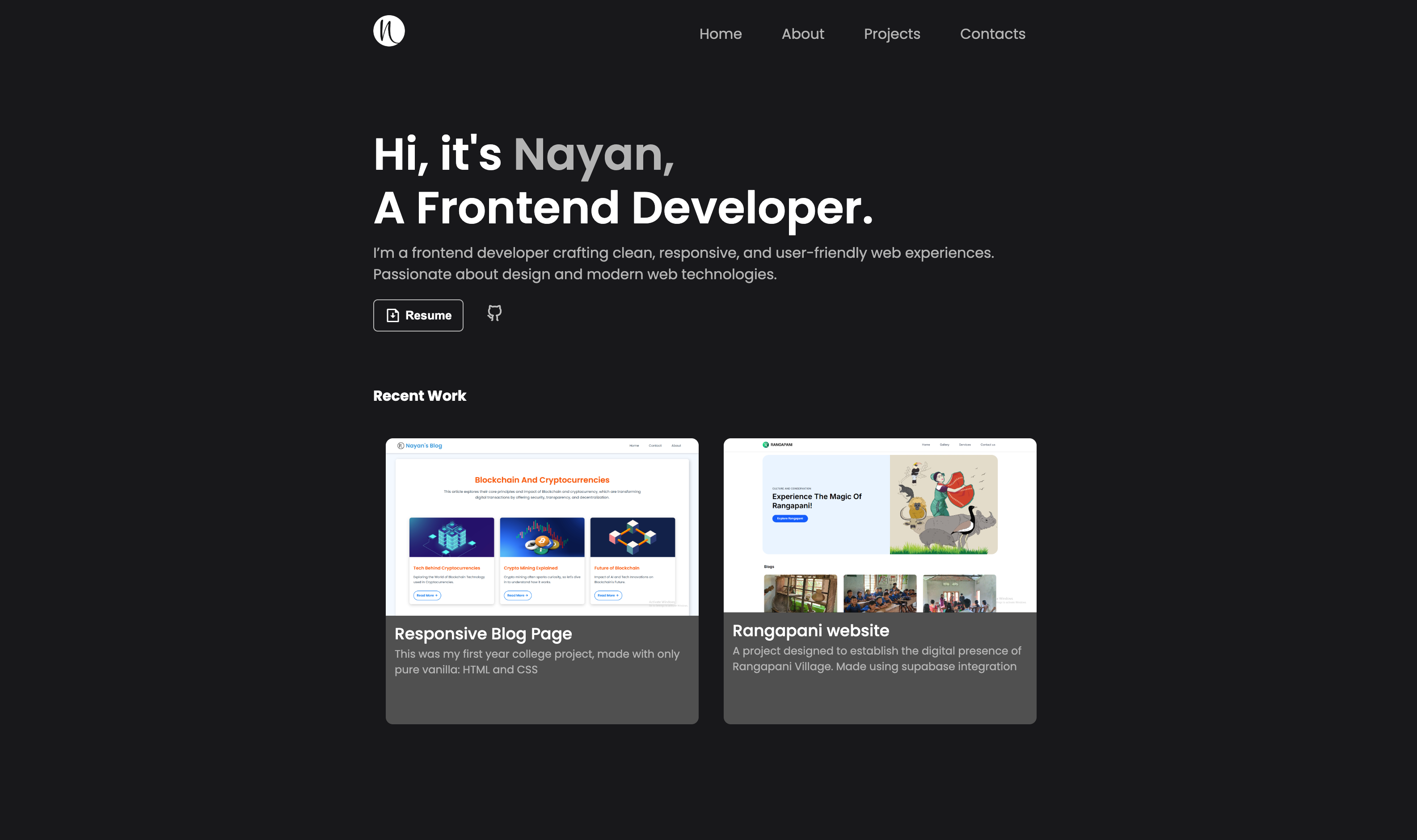 Simple Portfolio